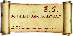 Berhidai Seherezádé névjegykártya
